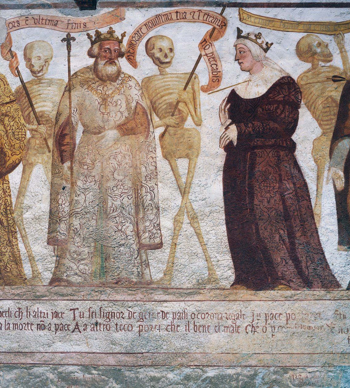 Death with the King and the Queen (detail) by Simone II Baschenis
