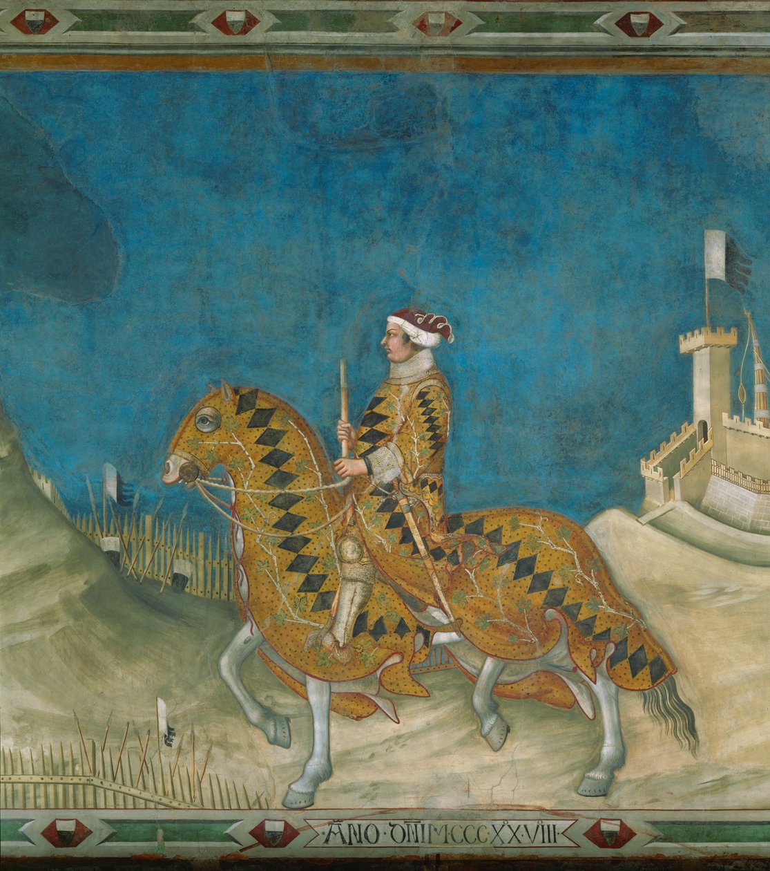 The Condottiere Guidoriccio da Fogliano on Horseback by Simone Martini