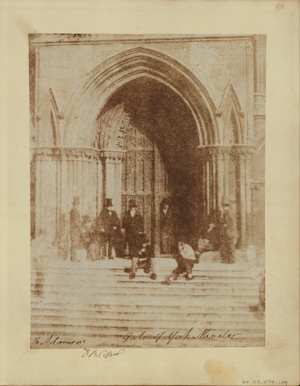 A Group of Men at the South Entrance to York Minster by Sir David Brewster