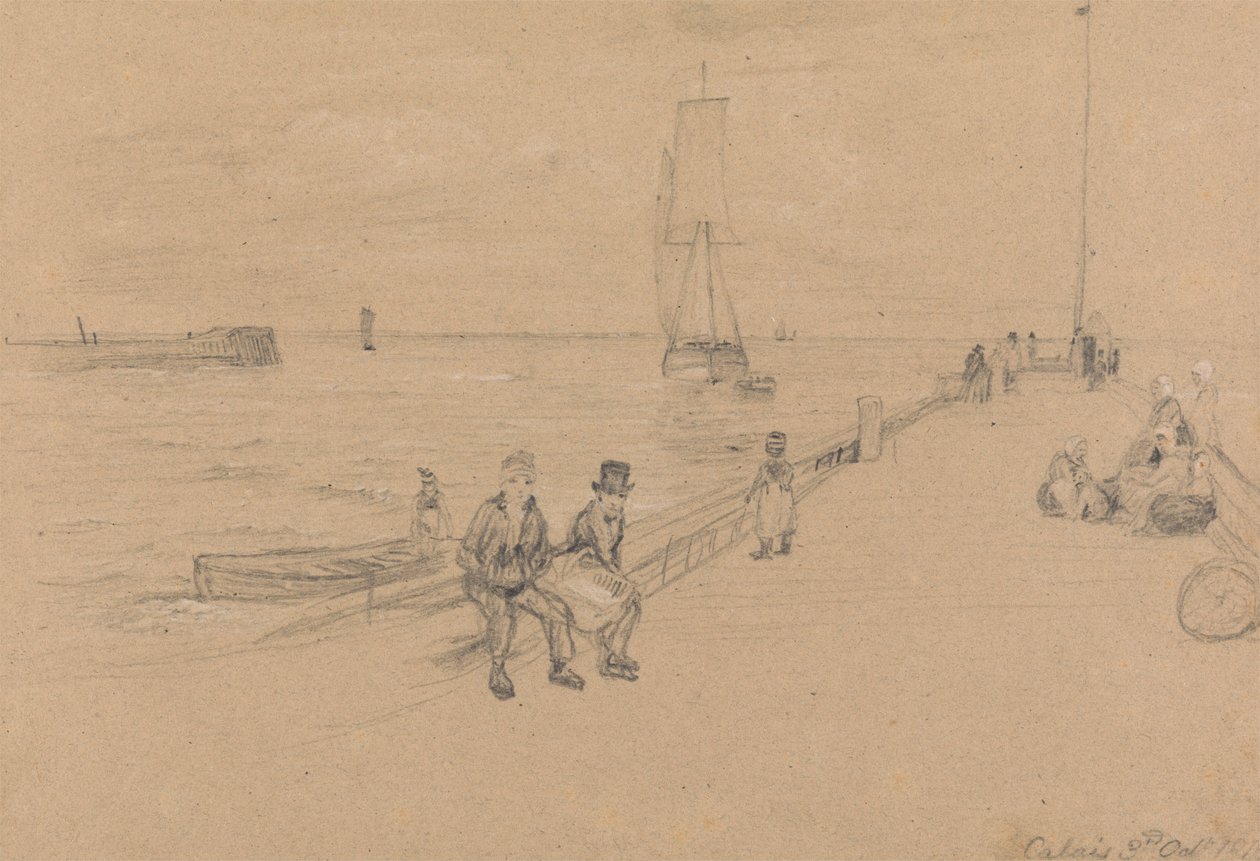 On the Pier, Calais by Sir David Wilkie