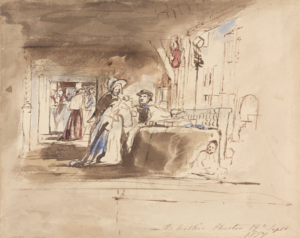 Shopping in the Rows, Chester by Sir David Wilkie