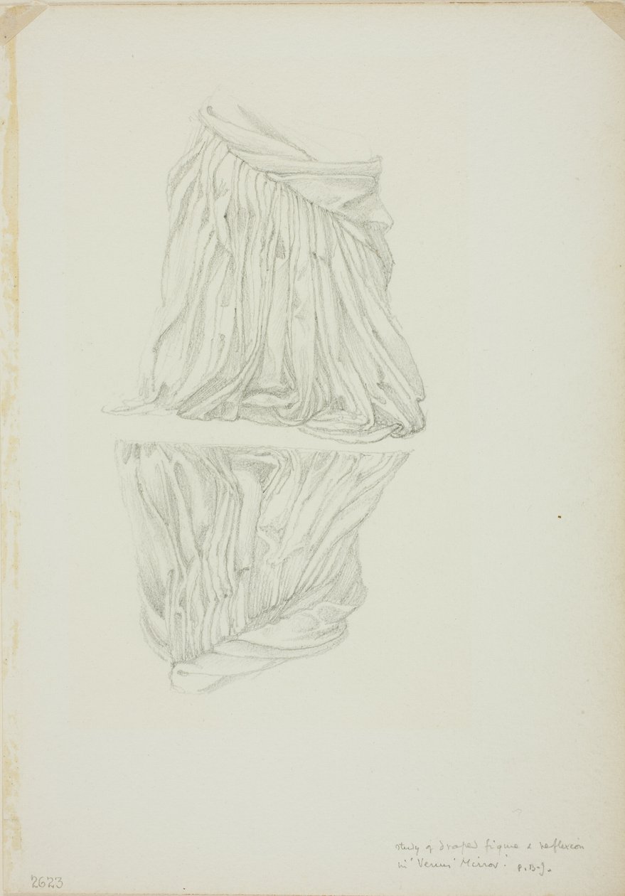 Draped Figure and Reflection, Study for Mirror of Venus by Sir Edward Burne Jones