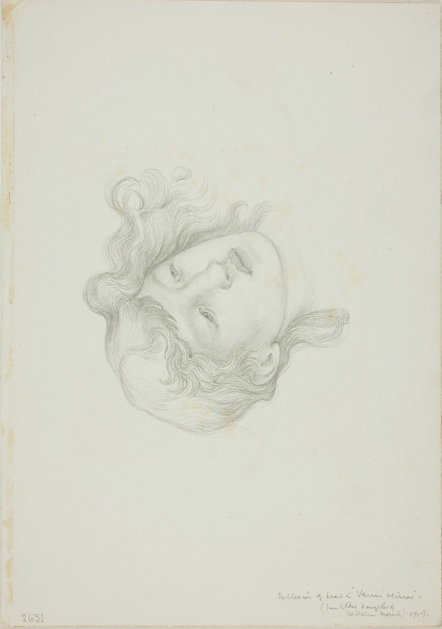 Reflection of Head, study for Mirror of Venus by Sir Edward Burne Jones