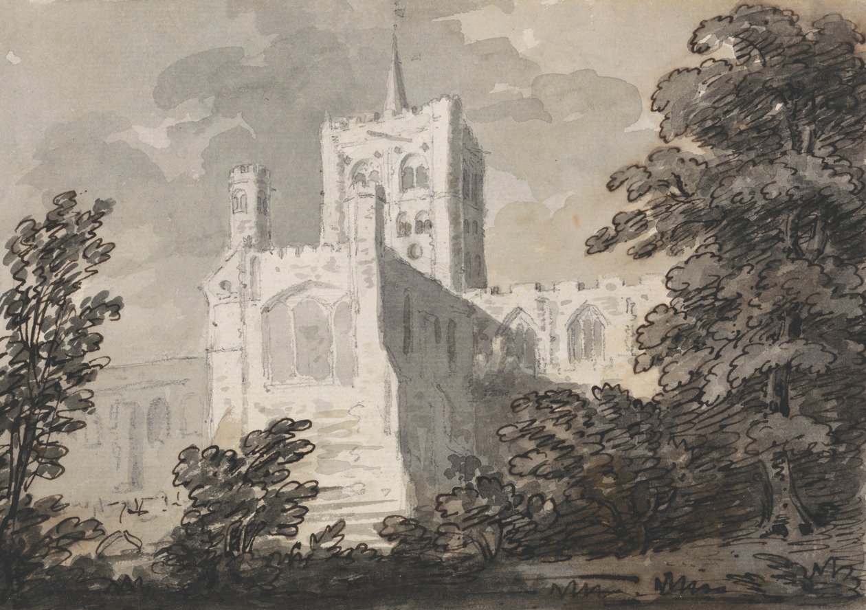 Abbey Church at St. Albans by Sir George Howland Beaumont seventh Baronet