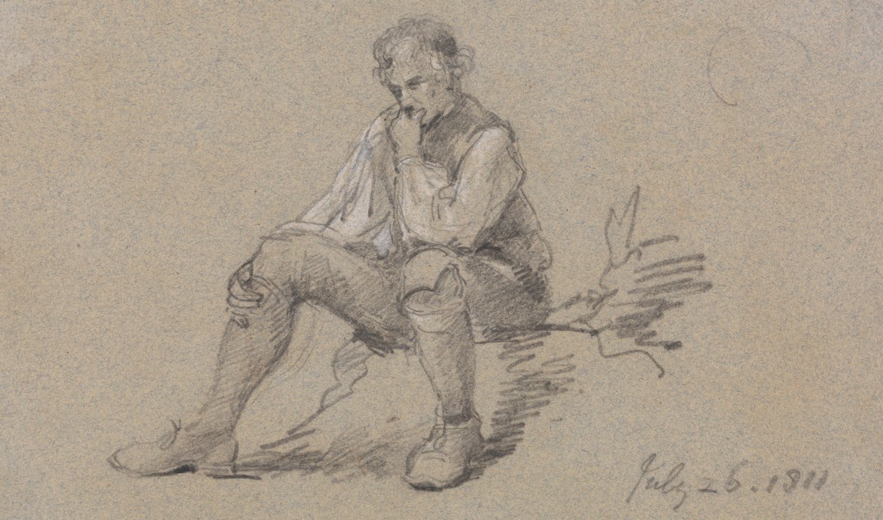 Man Sitting by Sir George Howland Beaumont seventh Baronet