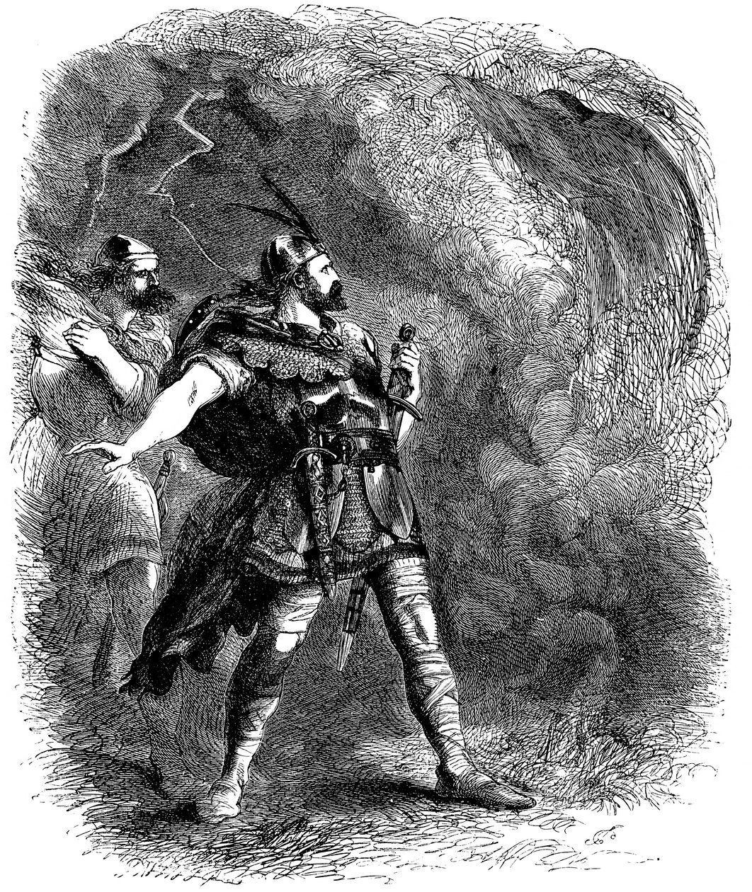 Macbeth and Banquo encountering the three witches by Sir John Gilbert