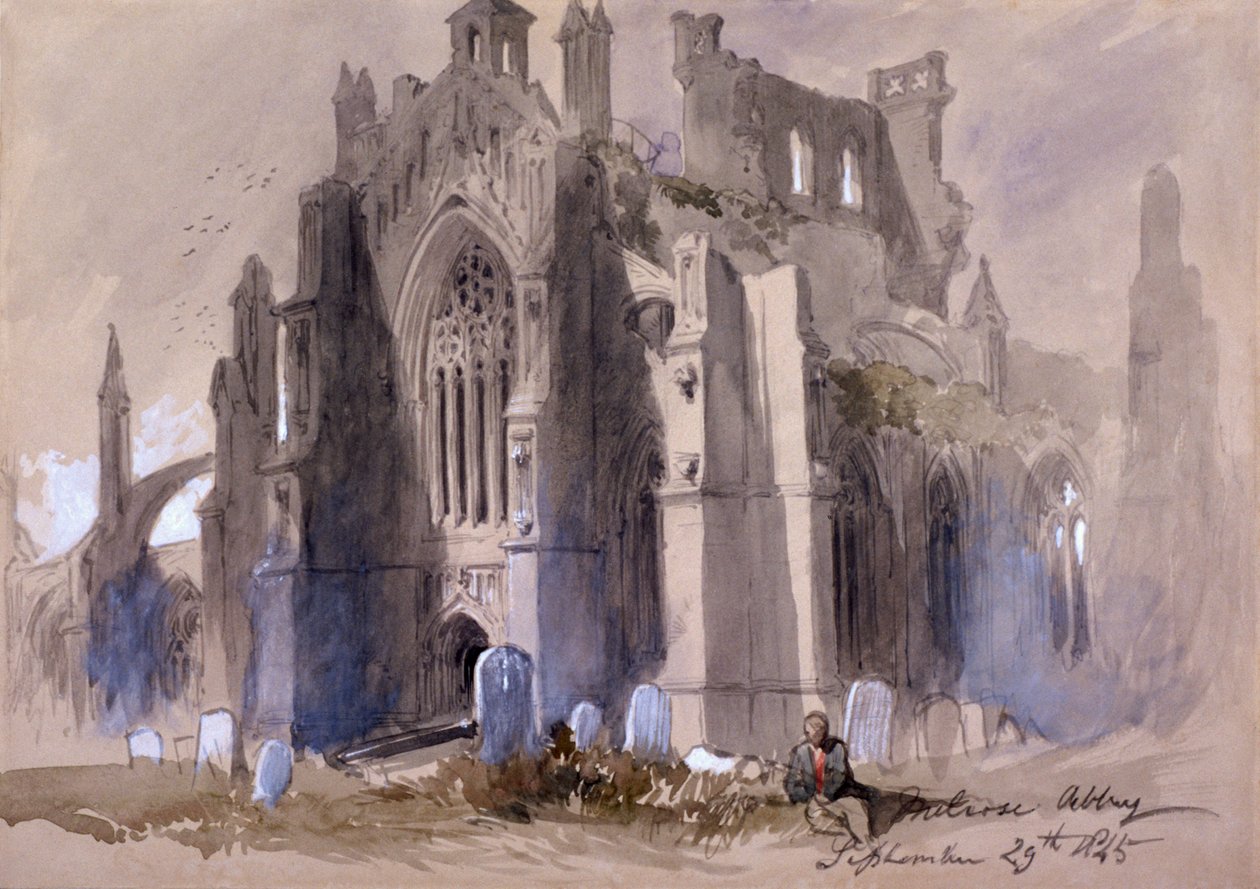 Melrose Abbey by Sir John Gilbert