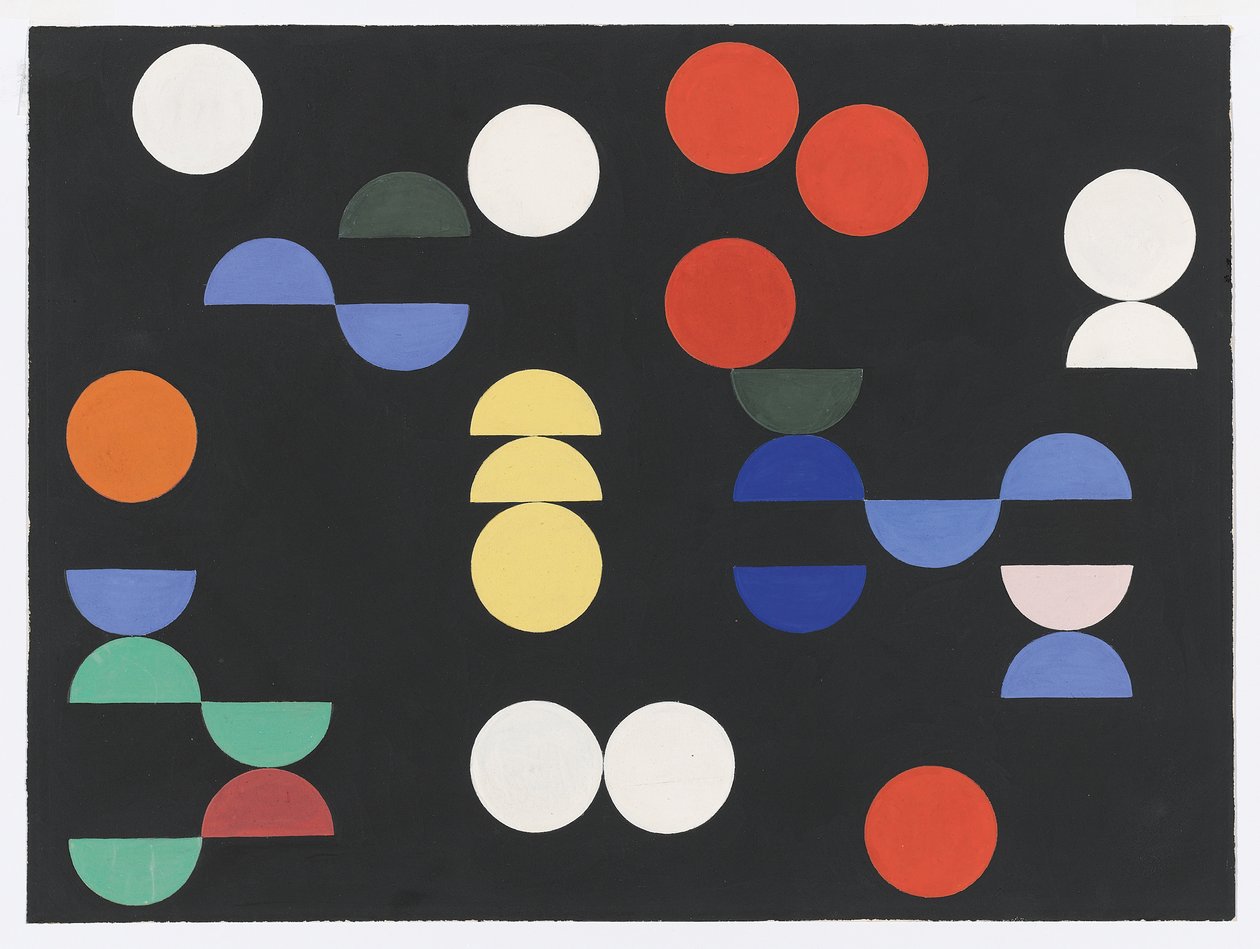 Composition with Circles and Semicircles by Sophie Taeuber-Arp