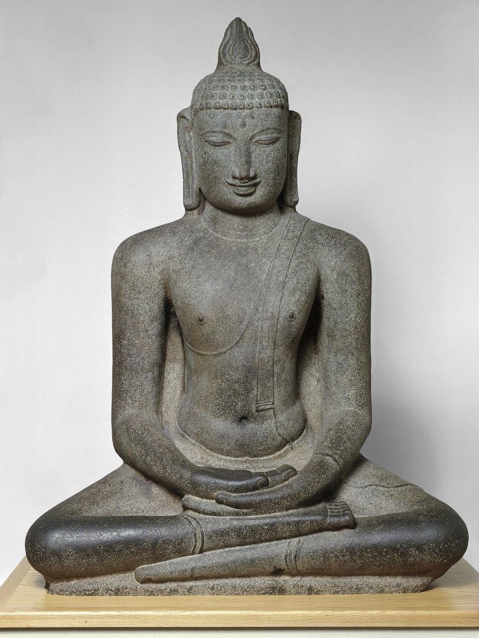 Buddha Shakyamuni Seated in Meditation (Dhyanamudra) by South Indian School