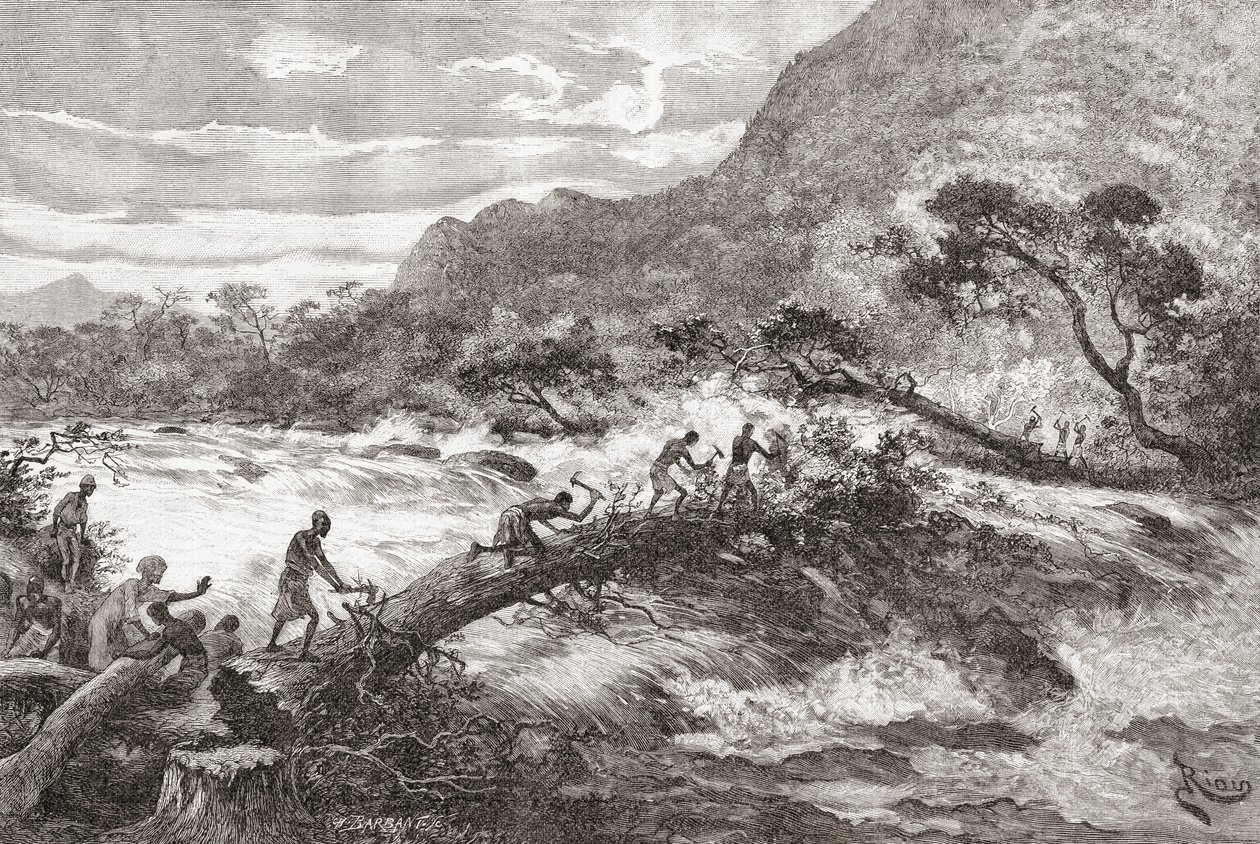 An Improvised Bridge in Central Africa, from 