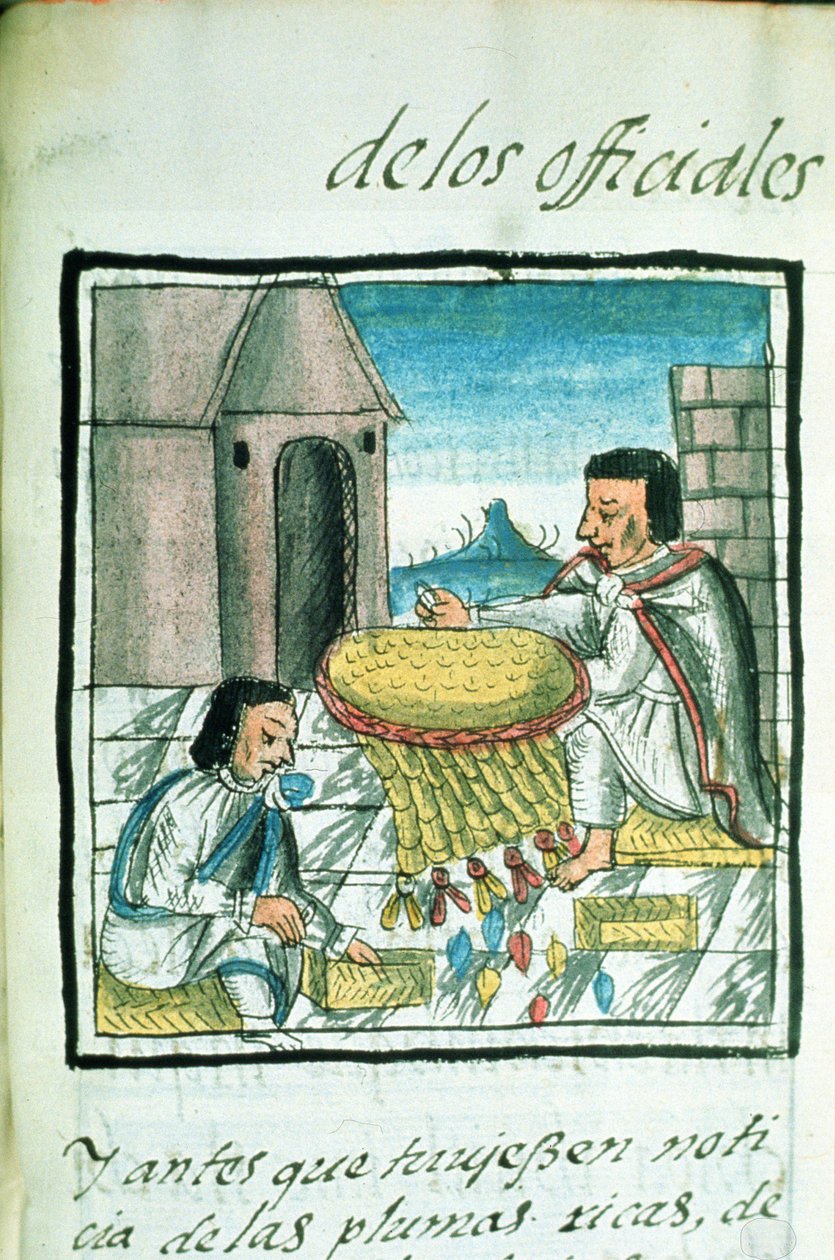 Aztec Feather Artisans at Work, from the 