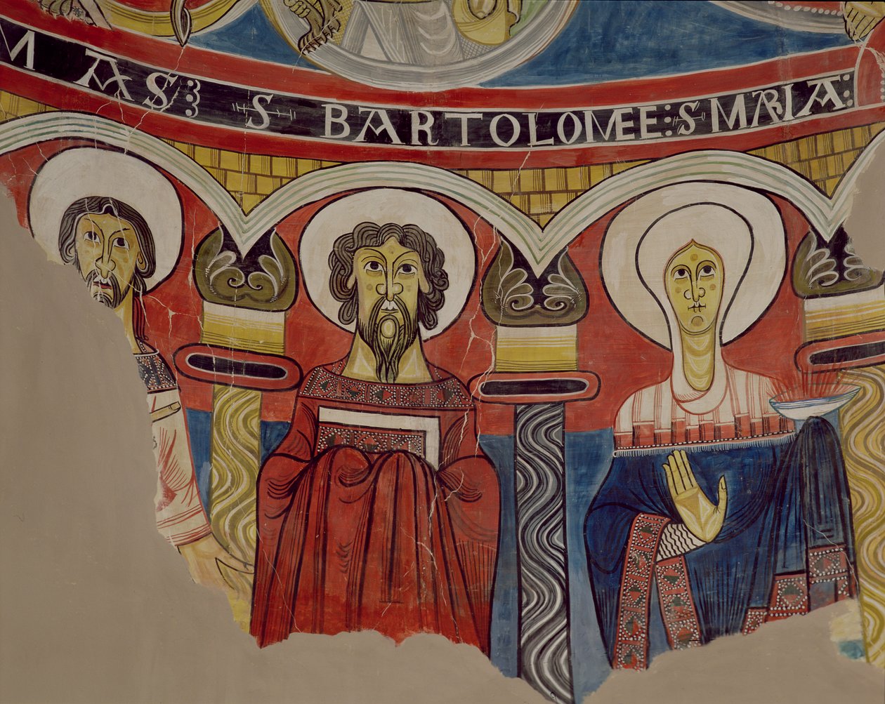 St. Thomas, St. Bartholomew and Mary Magdalene, copy of 12th century original by Spanish School