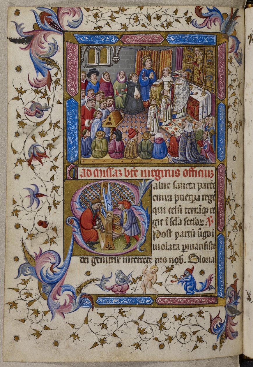Alfonso V Attends Mass, from Psalter and Hours of Alfonso V of Aragon by Spanish School