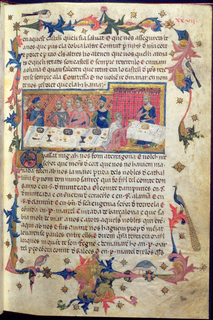 Banquet given by Father Martell for James I in Tarragona in 1228 at which the Conquest of the Balearic Isles was Agreed, from 