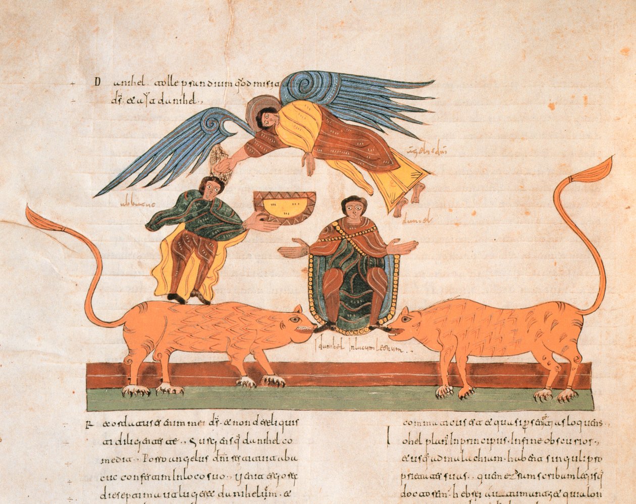 Daniel in the Lions' Den, from the Visigothic-Mozarabic Bible of St ...