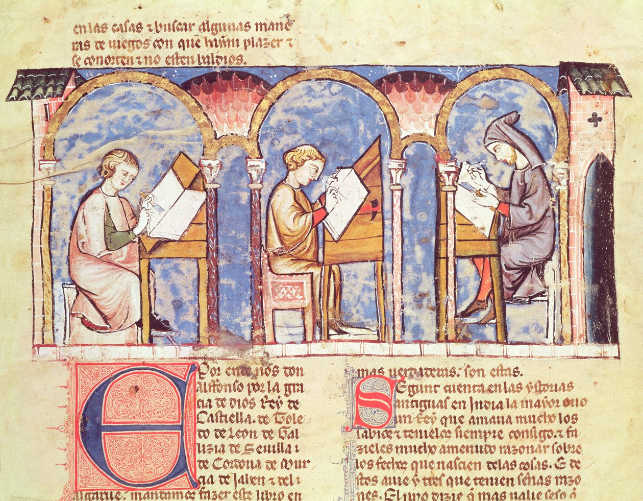 Games Table Makers, from the Book of Games, Chess, Dice and Boards, 1282 by Spanish School