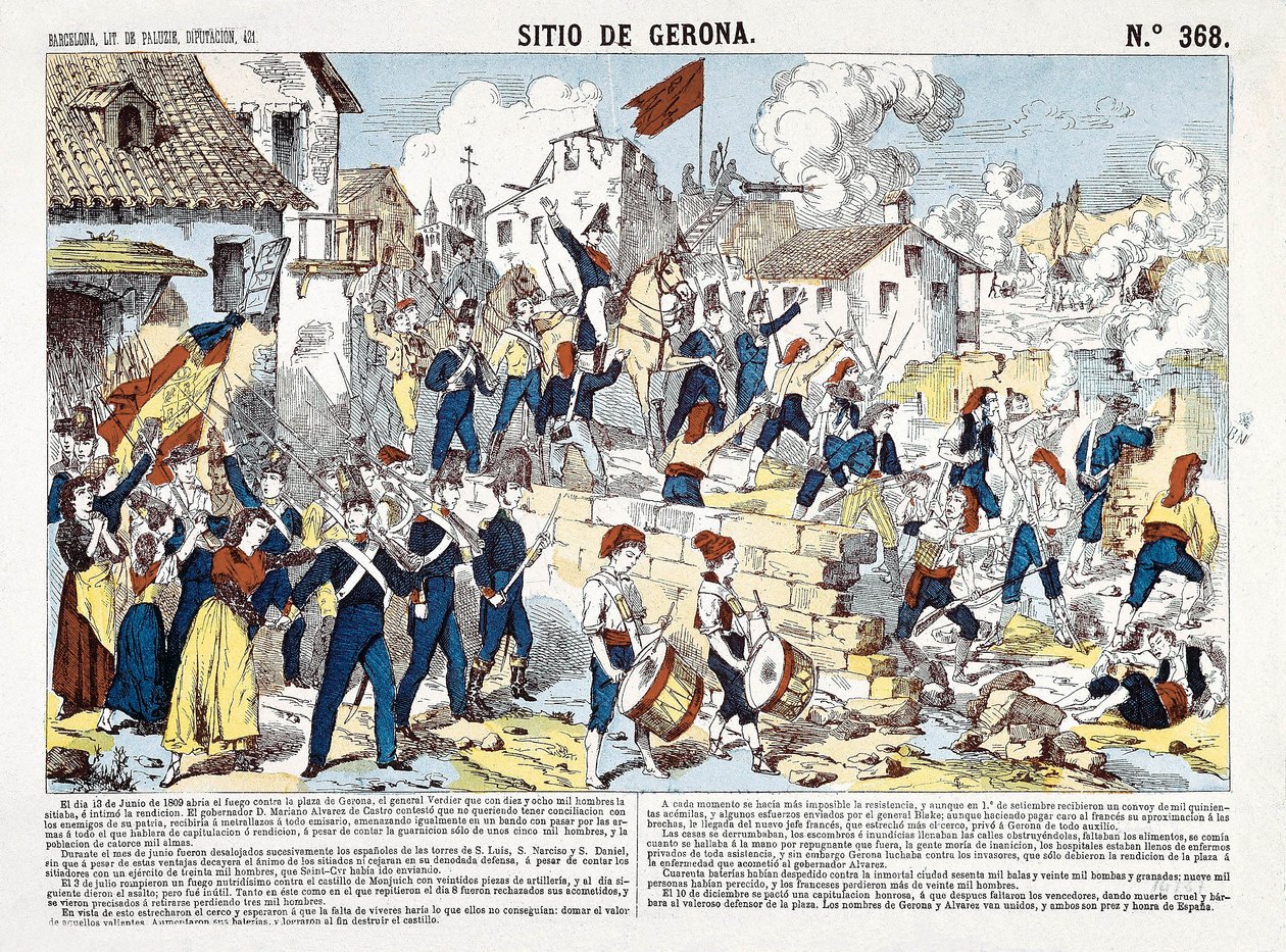Spanish War of Independence (1808-1814): The Siege of Gerona from June to December 1809 by Spanish School
