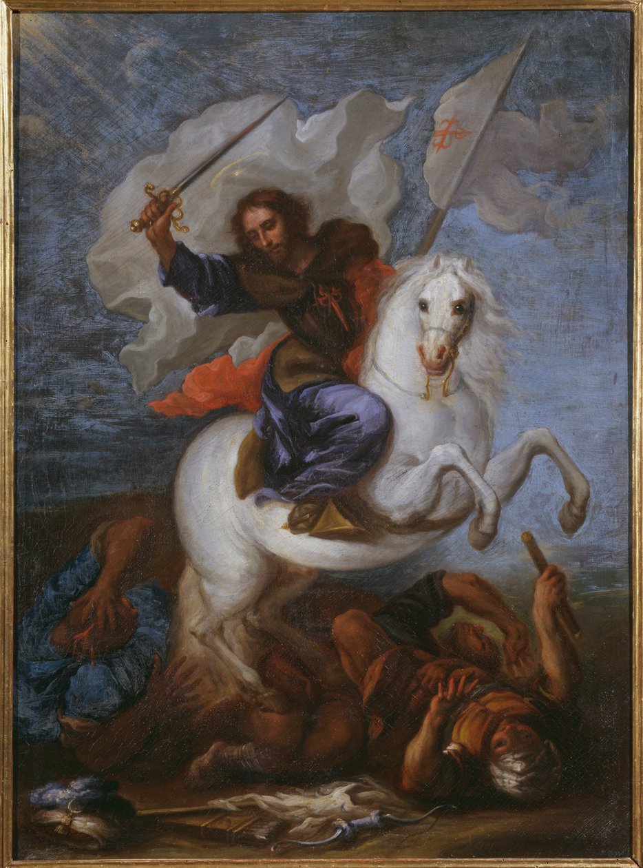 St. James the Great at the Battle of Clavijo by Spanish School