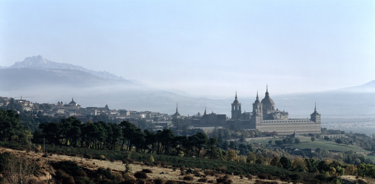View of the Monasterio de San Lorenzo de El Escorial by Spanish School