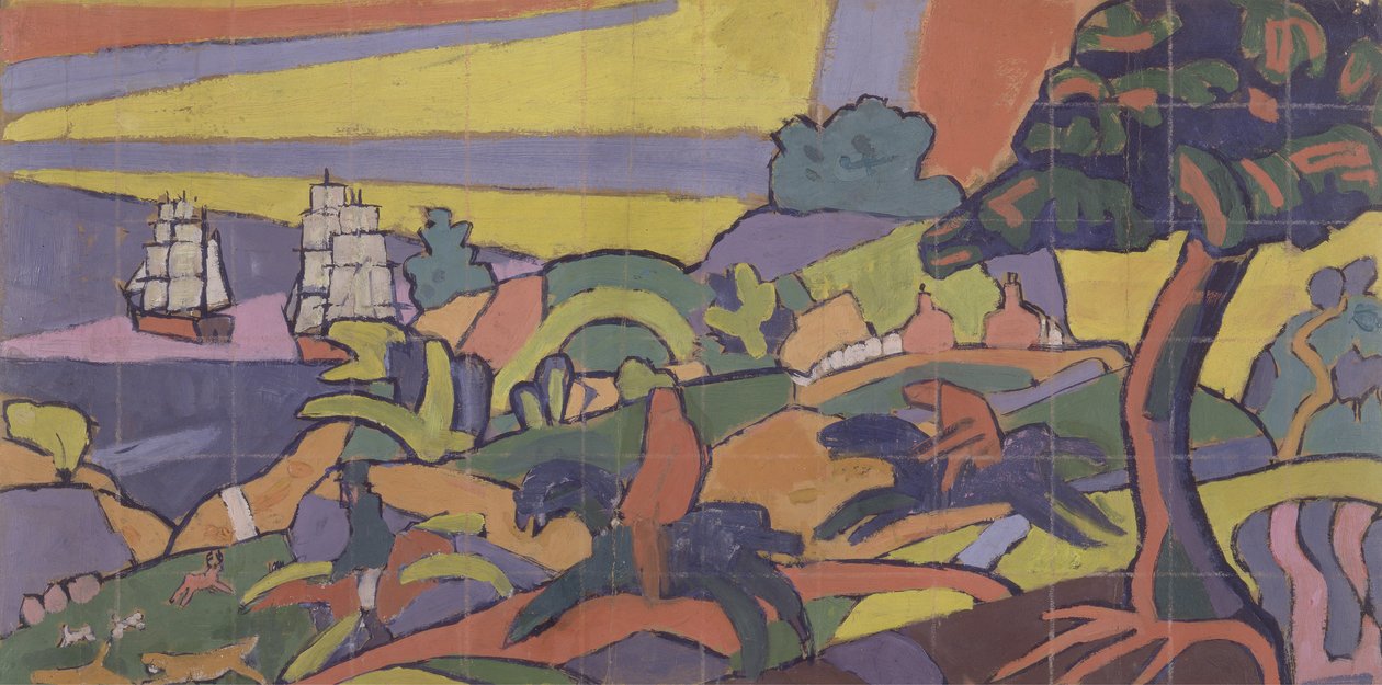 Design for Deer Hunting Mural in the Cabaret Theatre Club by Spencer Frederick Gore