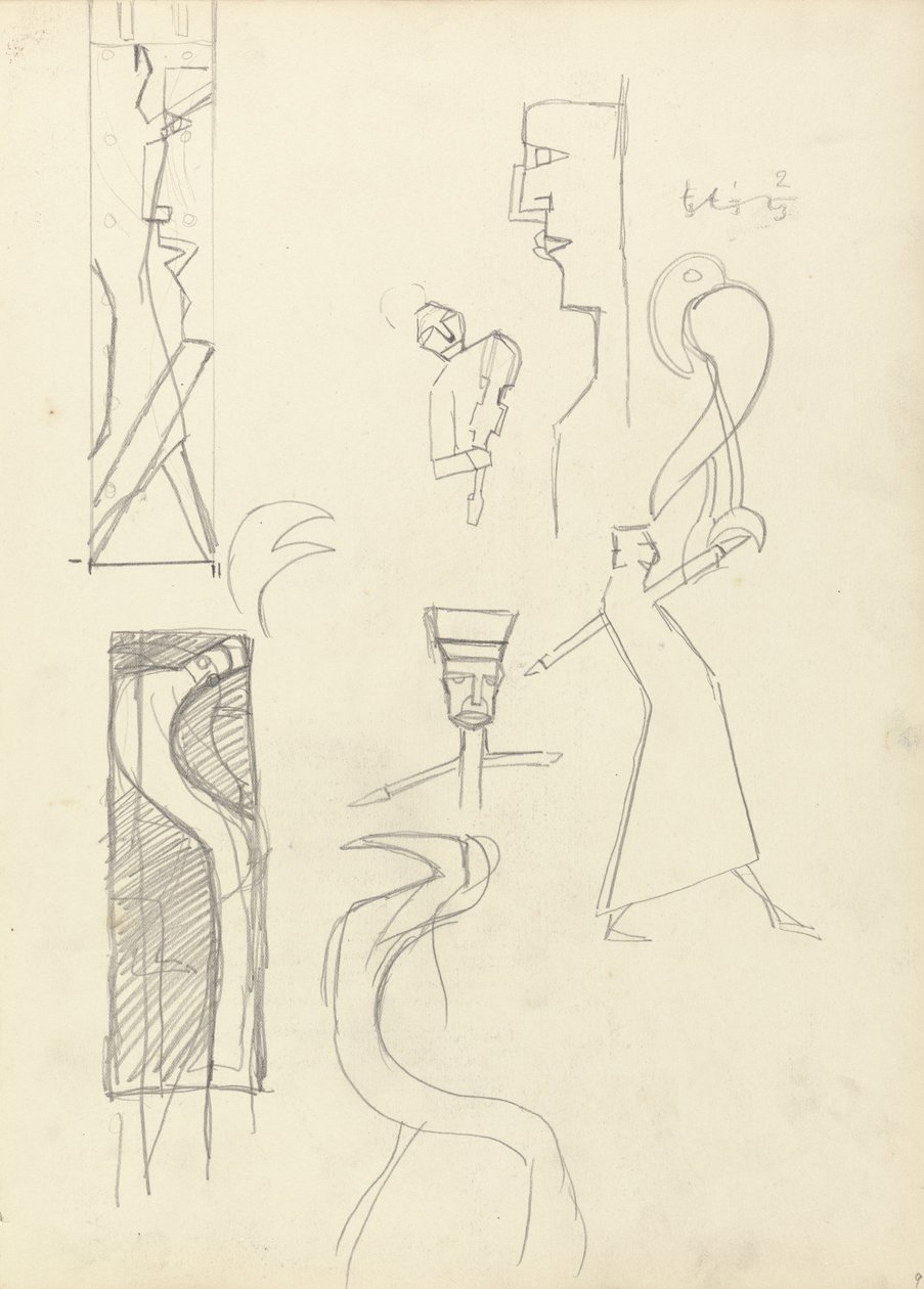 Study of Geometric Figures, for the Cave of the Golden Calf by Spencer Frederick Gore