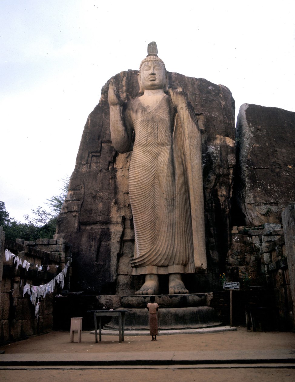 The great Buddha of Avukana. Sri Lanka. 5th century by Sri Lankan School