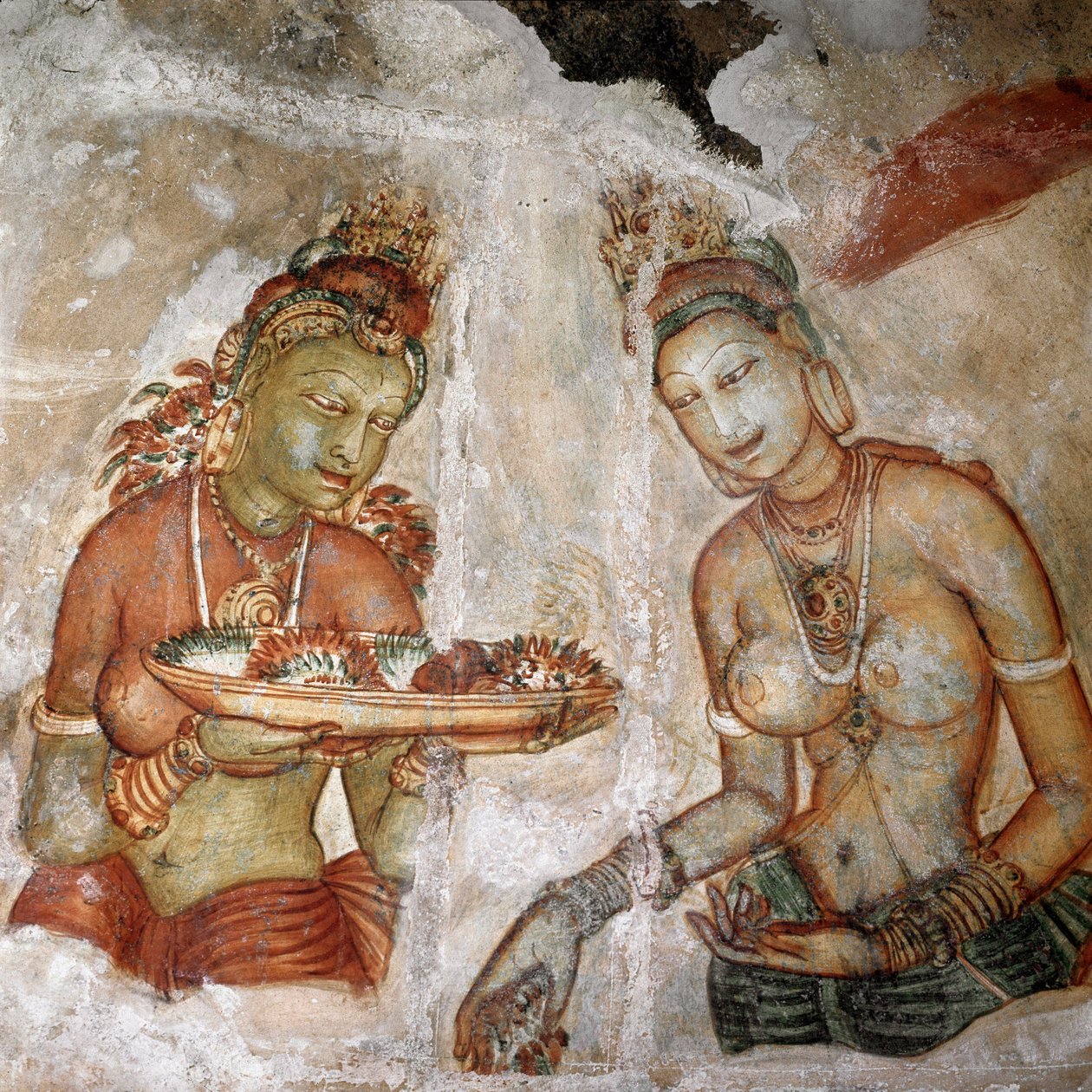 View of the Maid (Fresco of the Lion Rock, 5th Century) by Sri Lankan School