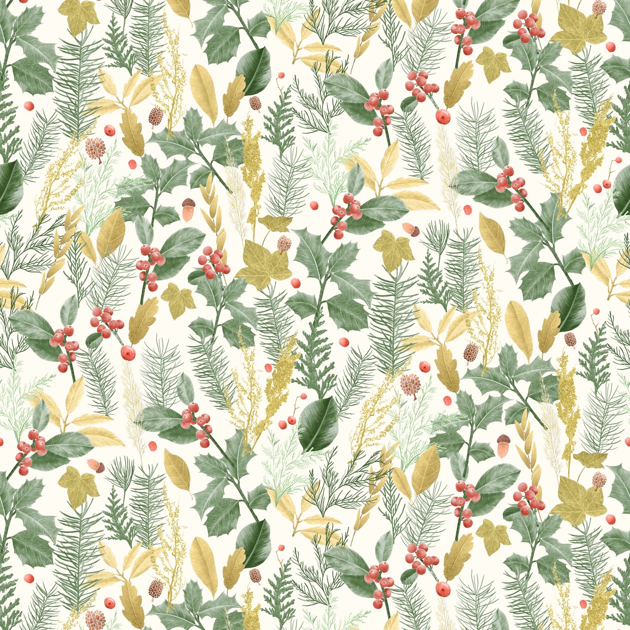 Holiday Holly Pattern Light, 2021 by Stacy Hsu
