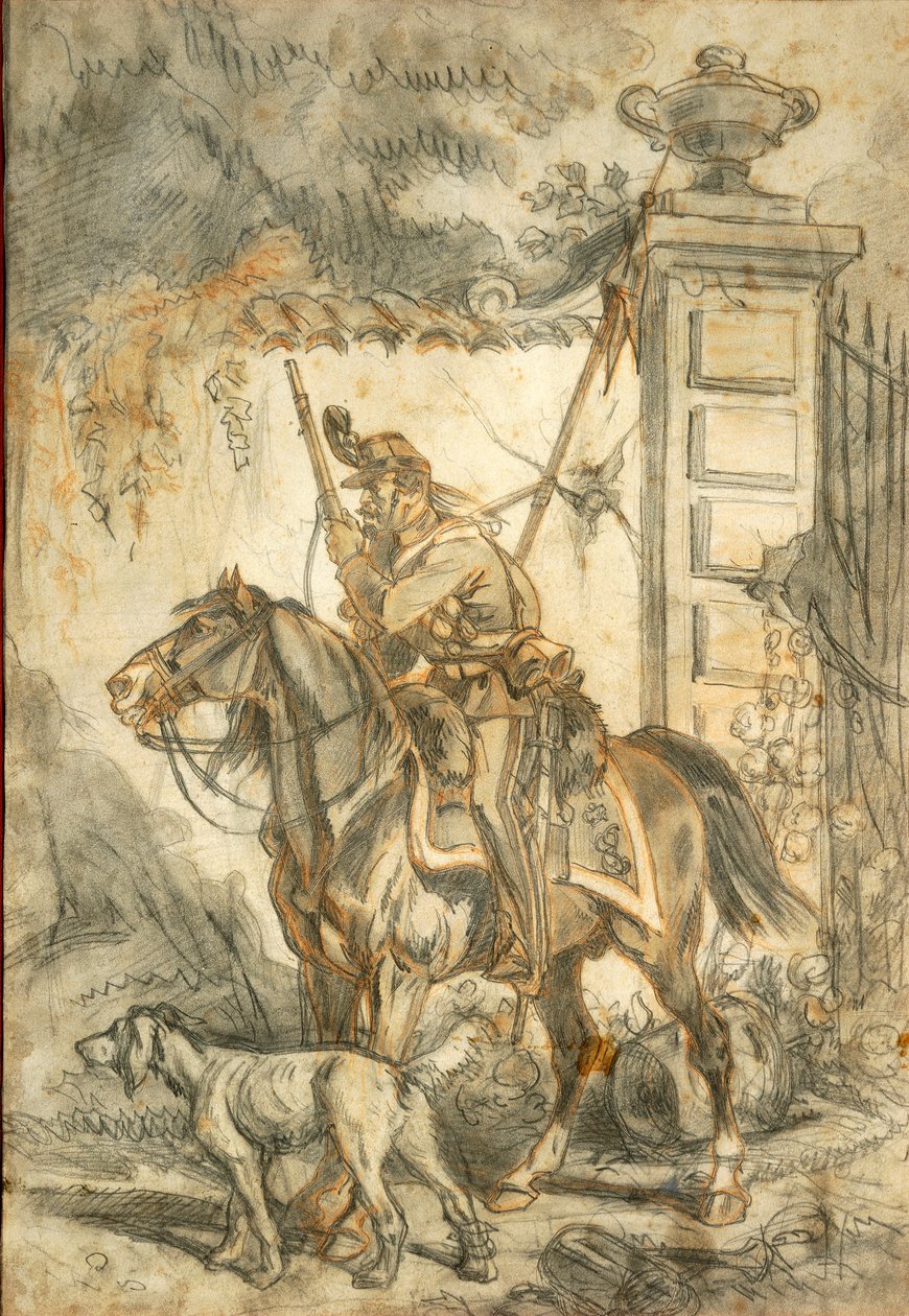 Lancers on Patrol, Illustration by Stanislao Grimaldi del Poggetto by Stanislas Grimaldi del Poggetto