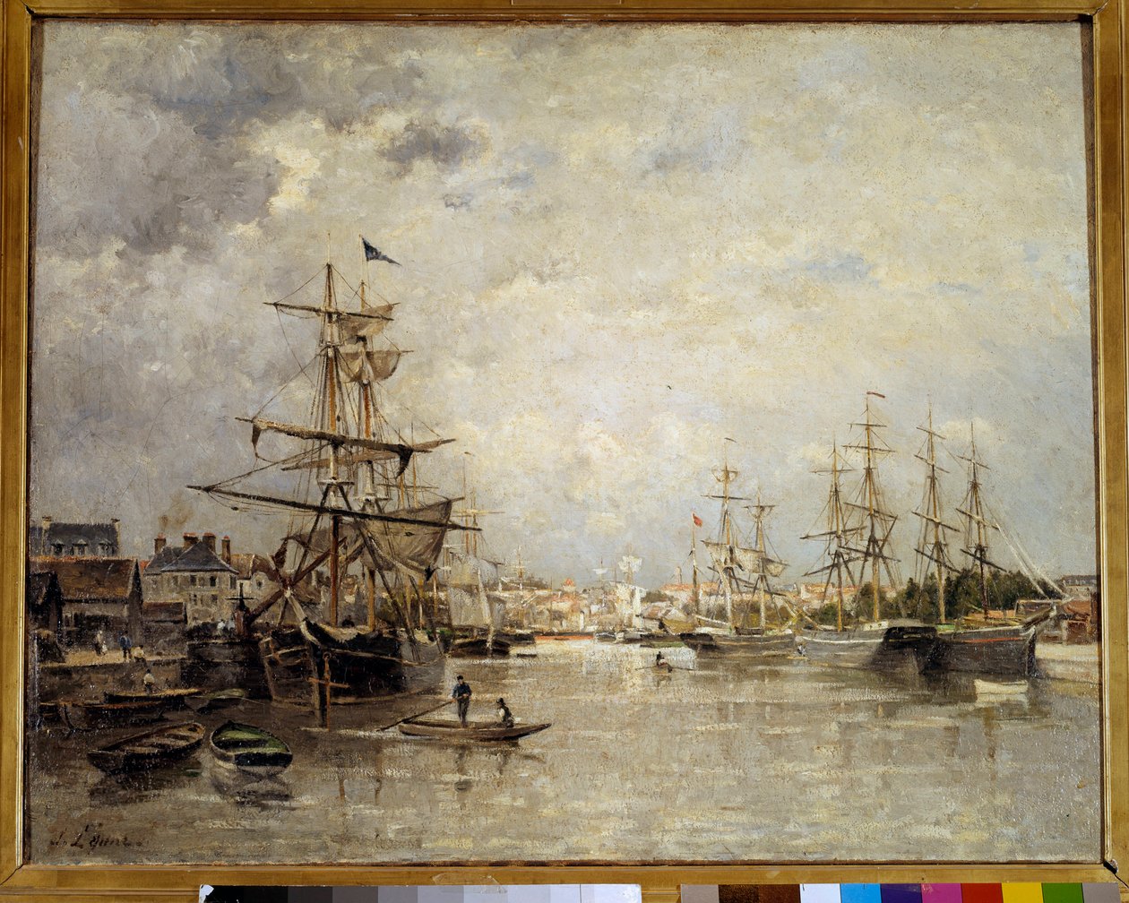 The Port of Caen by Stanislas Victor Edouard Lepine