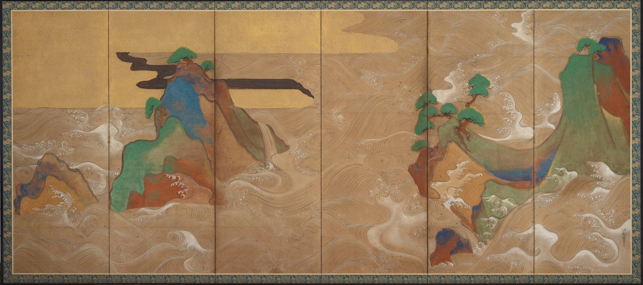 Waves at Matsushima by Sôtatsu