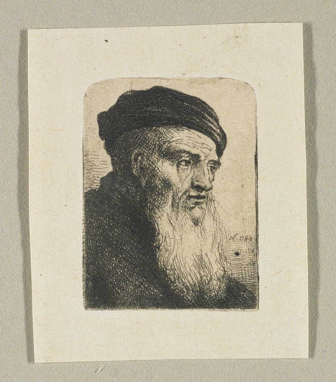 Head of a Man in Three-Quarters Profile by Stefan Juliusz Norblin de la Gourdaine