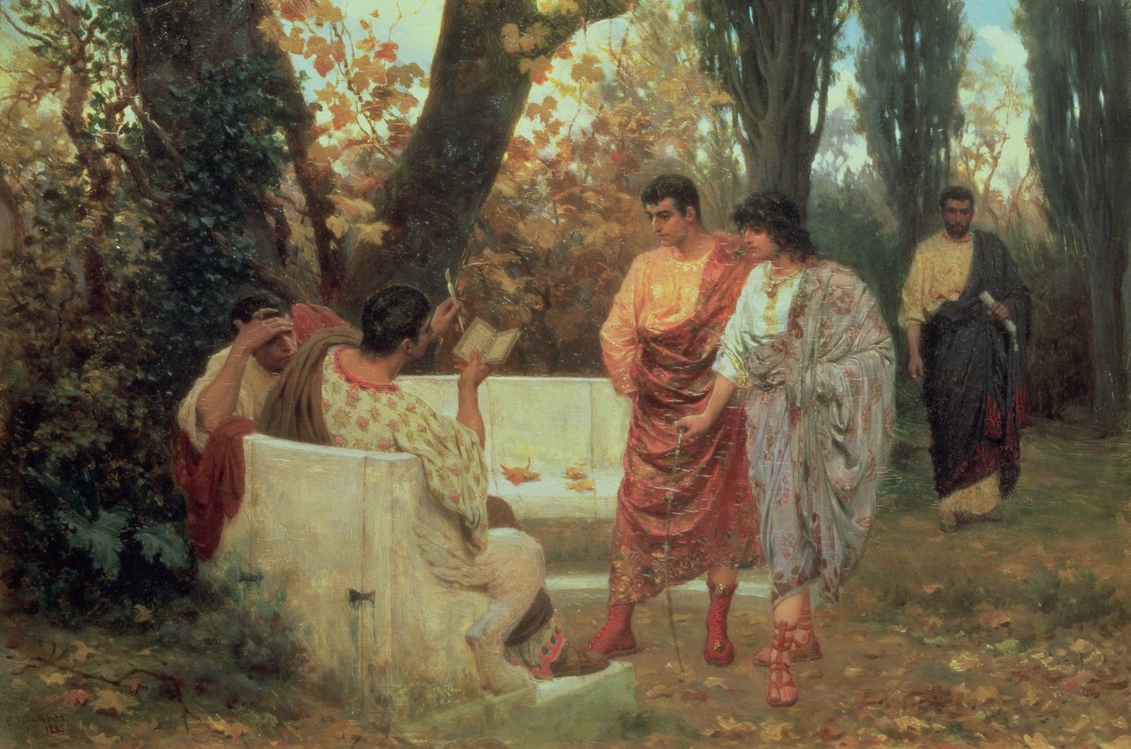 Roman Poet Catullus Reading his Poem