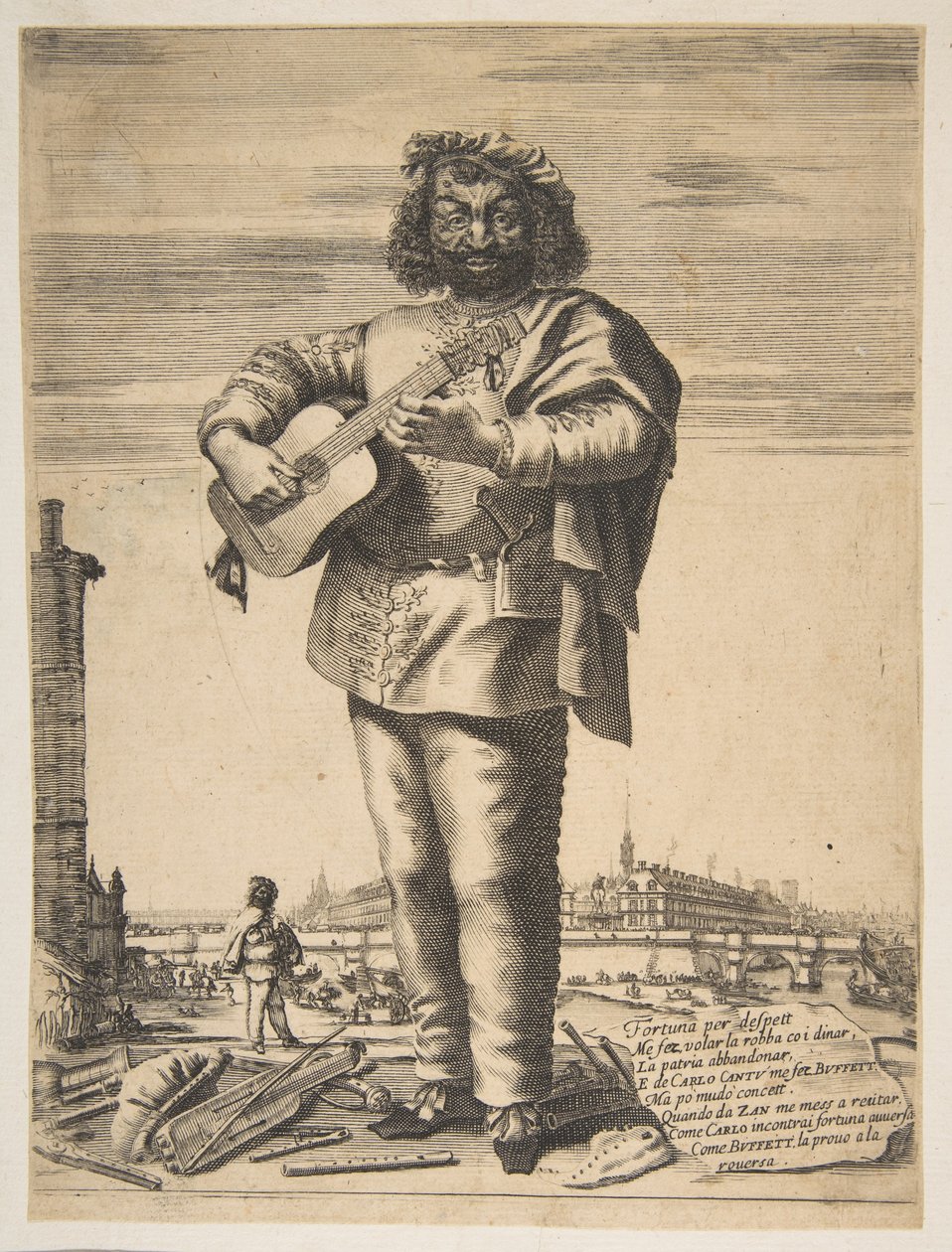 Carlo Cantu Called Buffetto by Stefano della Bella, Jean Couvay
