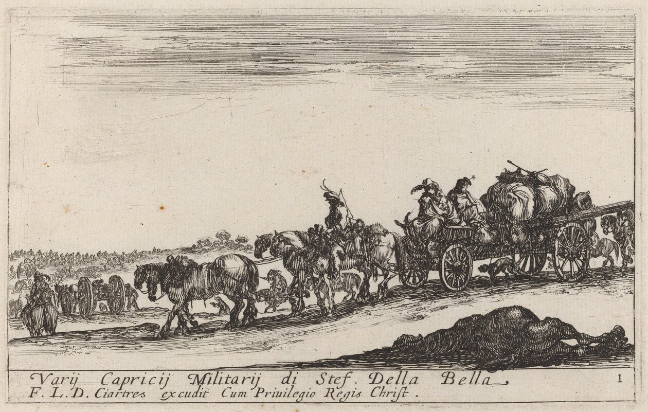 Baggage Train, c. 1641 by Stefano della Bella