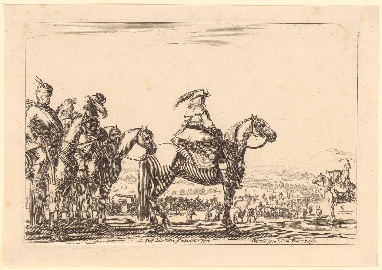 Mounted Commander, Behind Him the Cavalry, Sheet 3 of the Series 