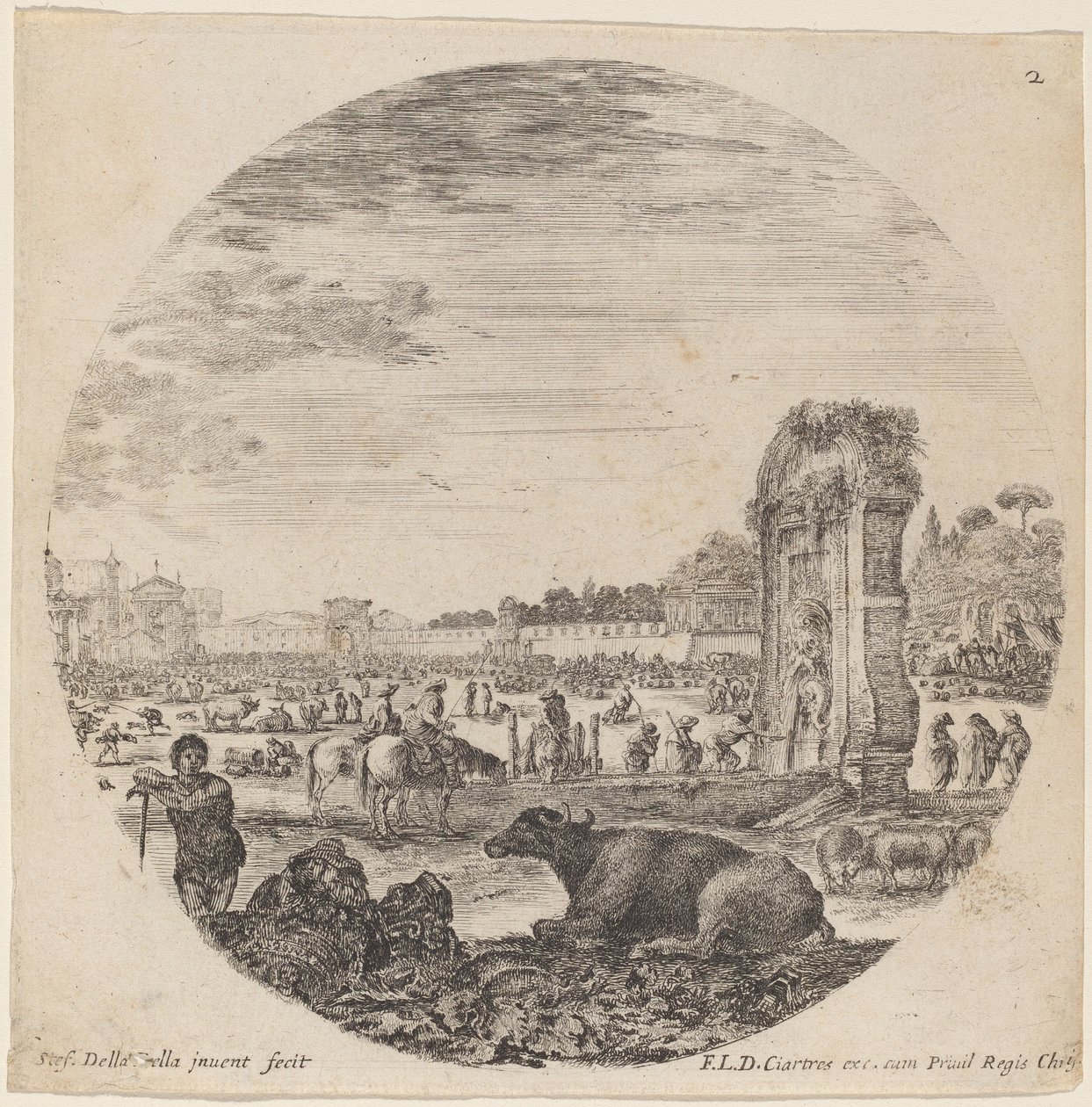 Campo Vaccino by Stefano della Bella