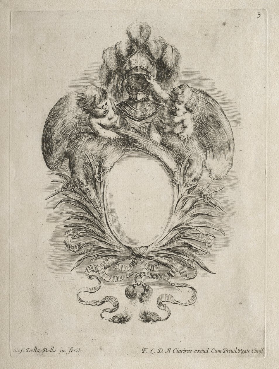 Collection of Various Caprices and New Designs of Cartouches and Ornaments: No. 5 by Stefano della Bella