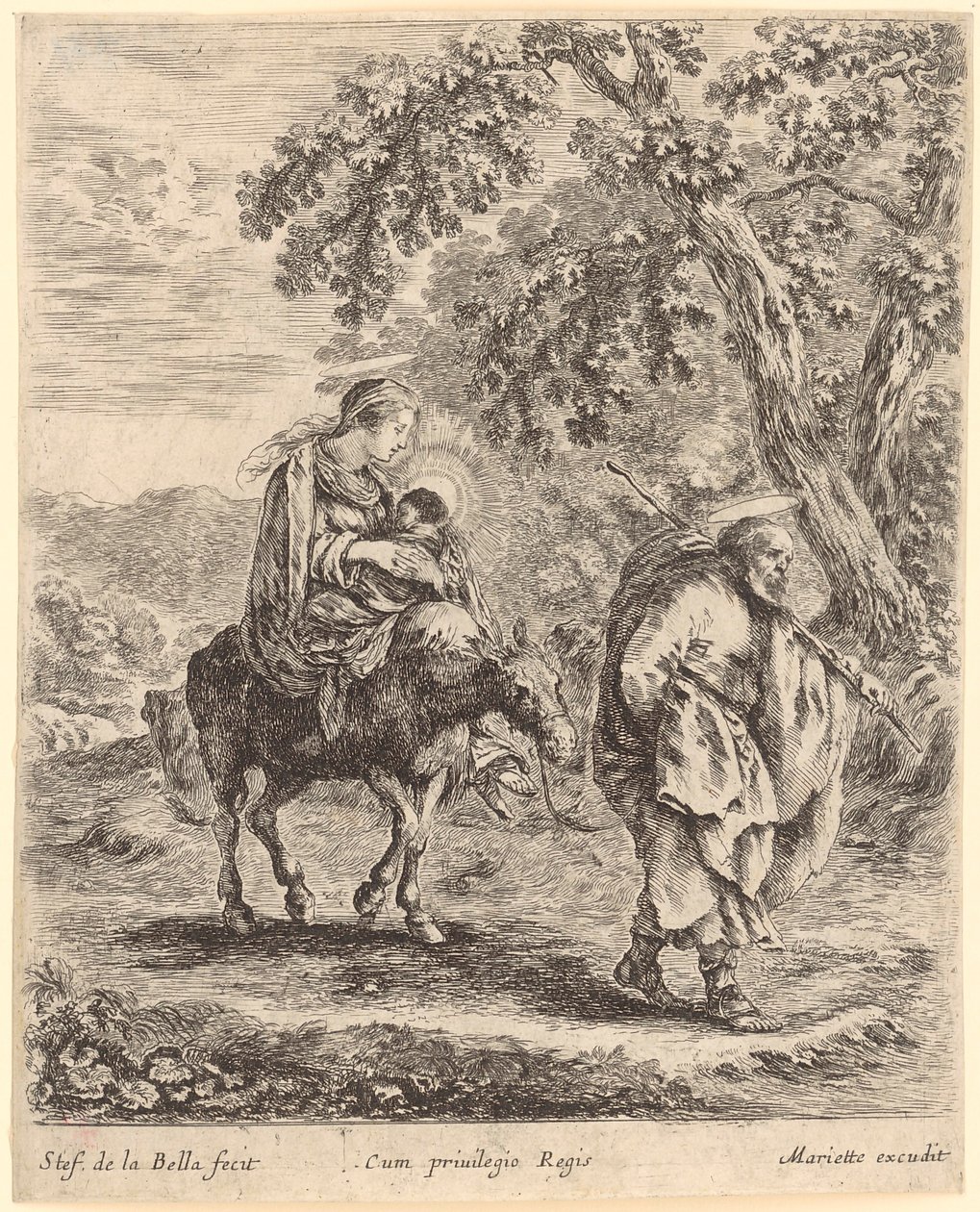 Flight into Egypt by Stefano della Bella