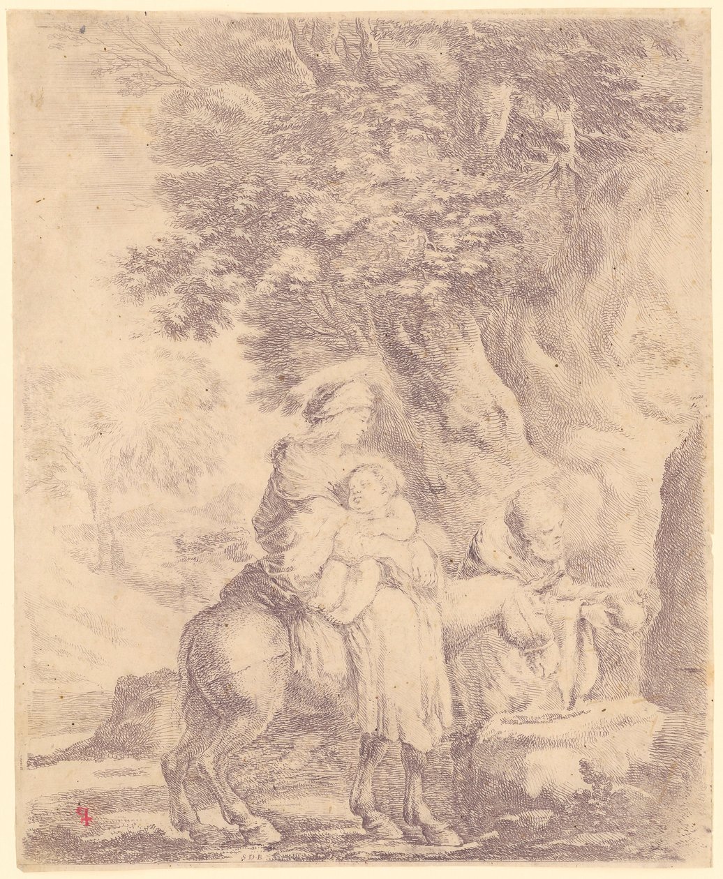 Flight into Egypt by Stefano della Bella