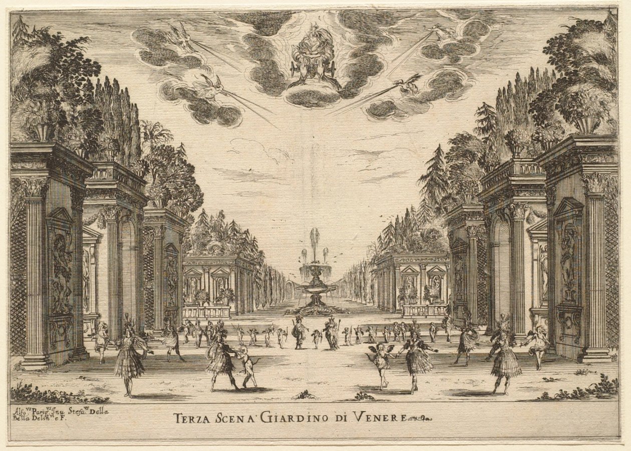 Garden of Venus, 3rd Scene: The Marriage of the Gods by Stefano della Bella