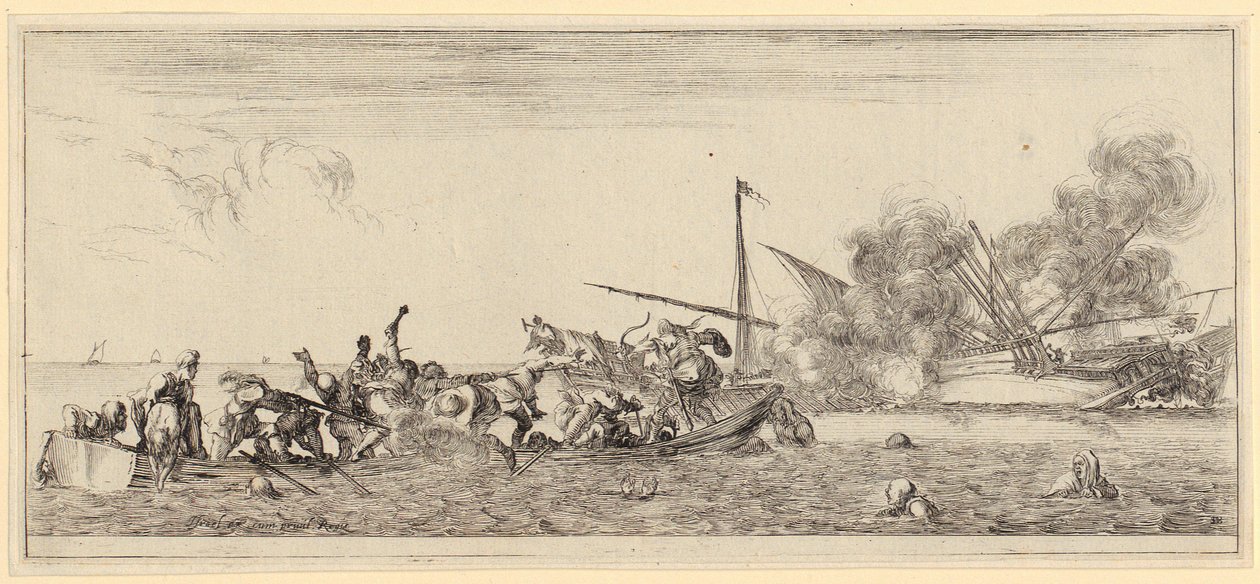Military Procession, Sheet 2 of the Series "Peace and War" [Et pace, et bello] by Stefano della Bella