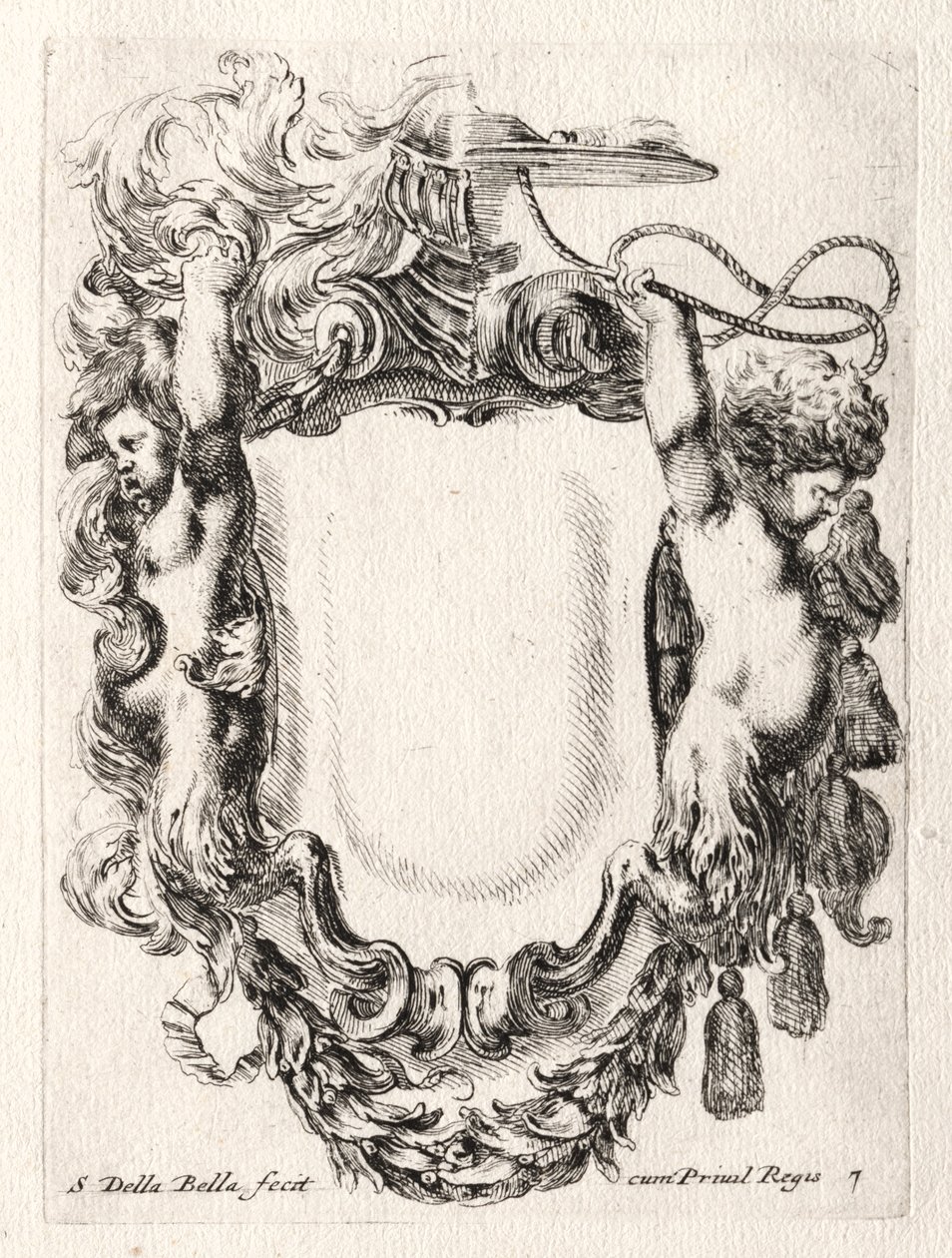 New Model for a Cartouche by Stefano della Bella