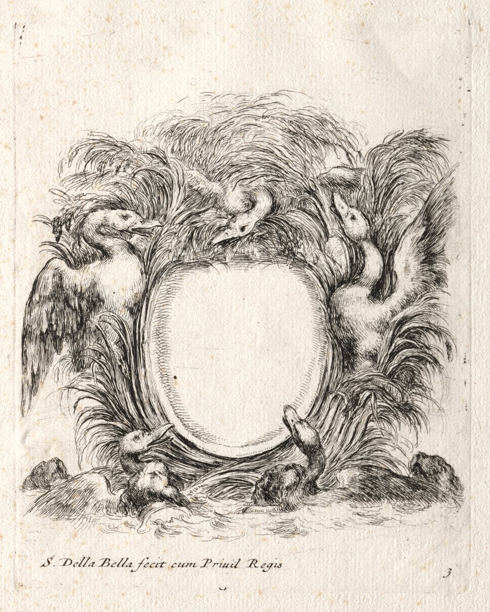 New Model for a Cartouche, 1647 by Stefano della Bella