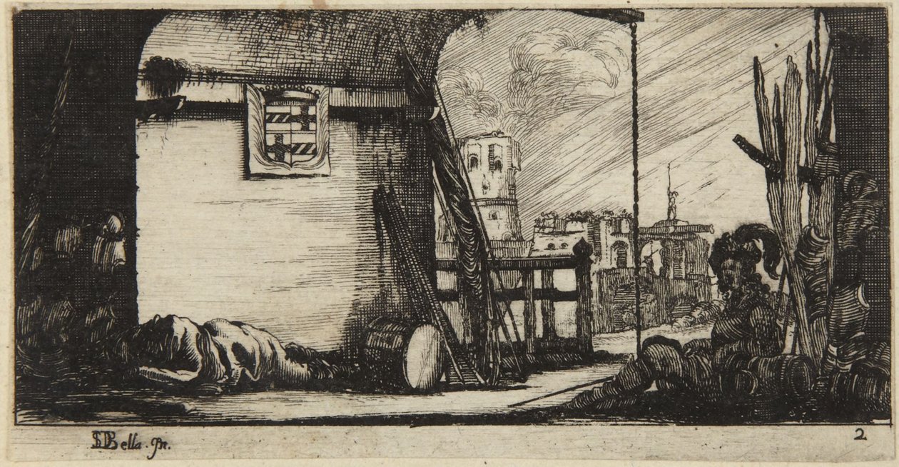 No. 2, from Drawing of Some Troop Movements by Stefano della Bella