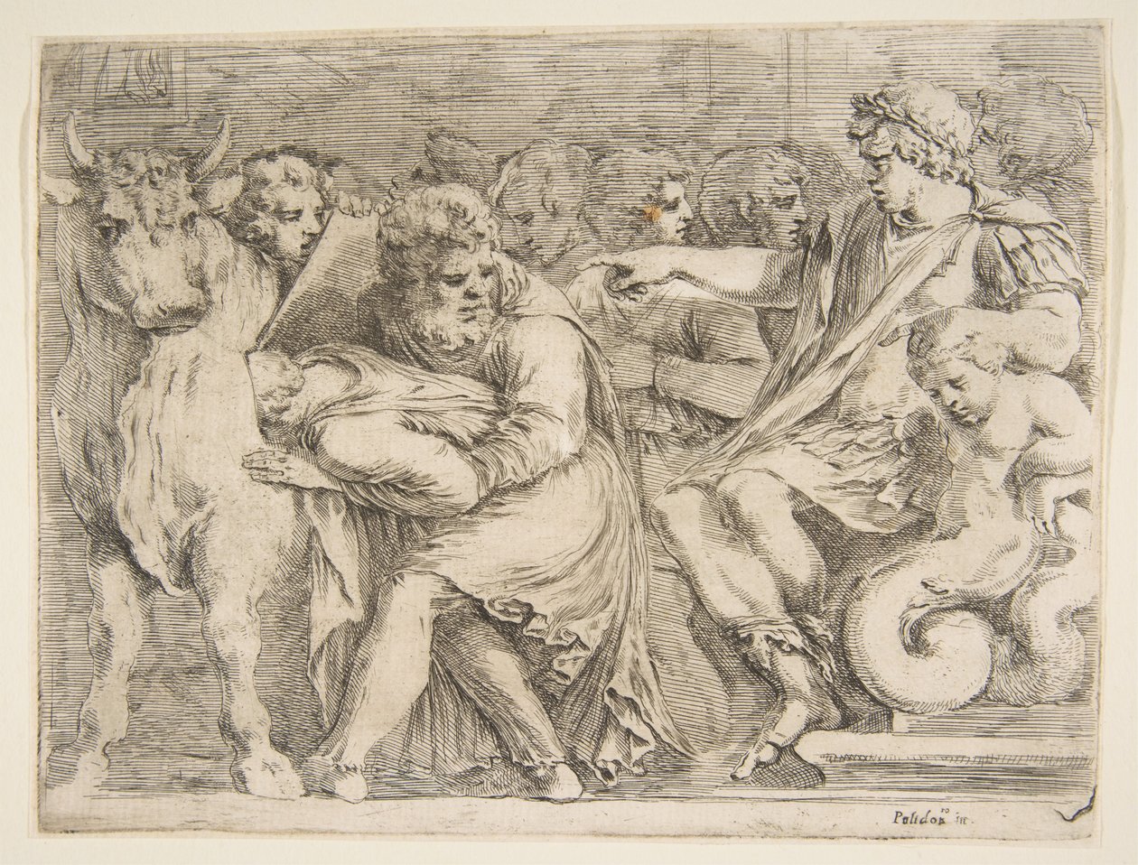 Phalaris Having Perillus Thrown into the Bronze Bull by Stefano della Bella