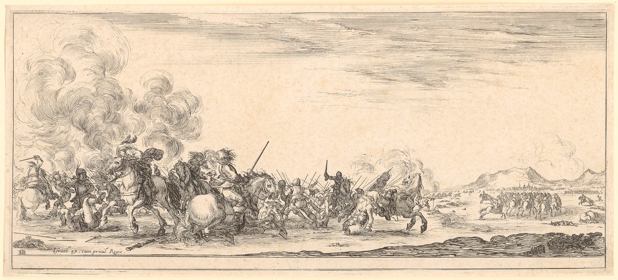Cavalry Battle by Stefano della Bella
