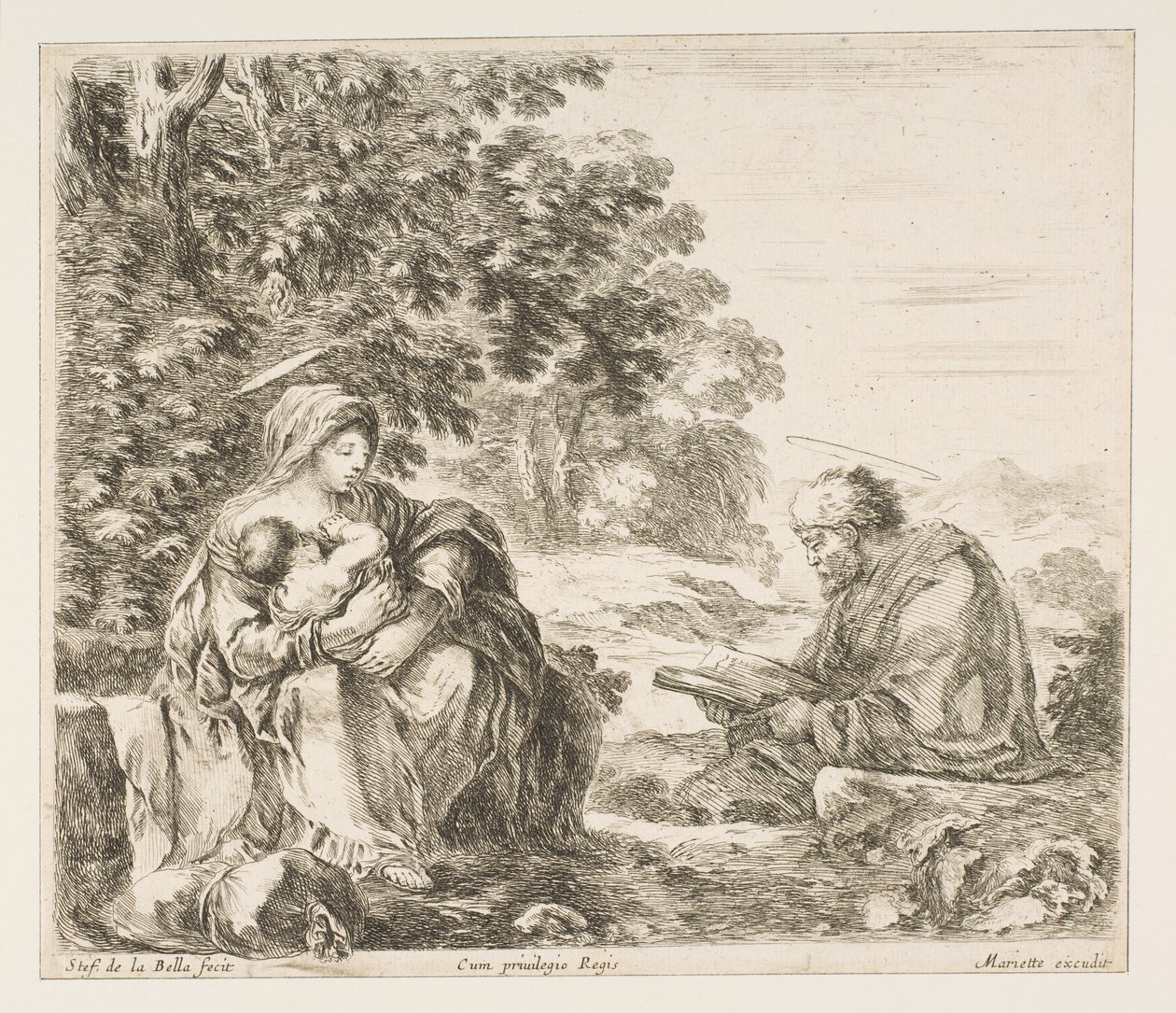 Rest on the Flight into Egypt by Stefano della Bella