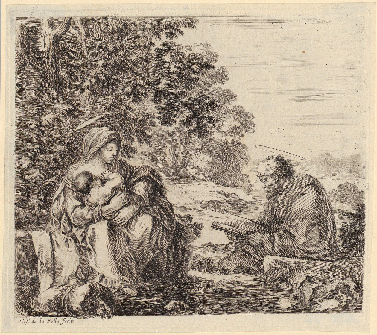 Rest on the Flight into Egypt by Stefano della Bella