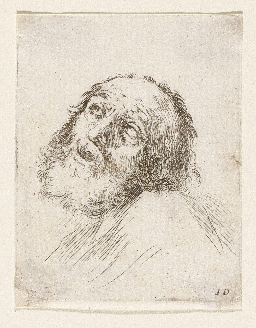 Head of the Repentant Saint Peter by Stefano della Bella